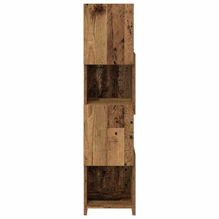 Hörnskåp 25,5x25x102cm Konstruerat trä Gammalt trä