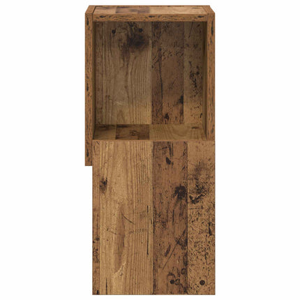 Hörnskåp Gammalt trä 25,5x25x55cm Konstruerat trä