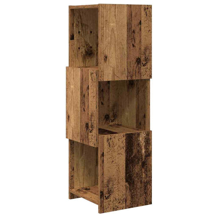 Hörnskåp Gammalt trä 30,5x30x95cm Konstruerat trä