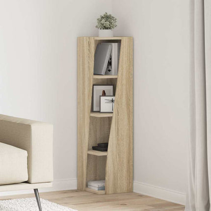 Hörnskåp Sonoma-ek 27,5x27x102cm Konstruerat trä