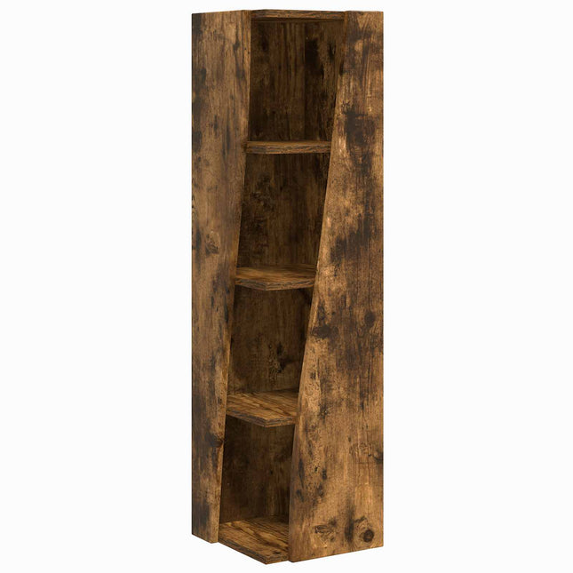 Hörnskåp 27,5x27x102cm Konstruerat trä Rökt ek