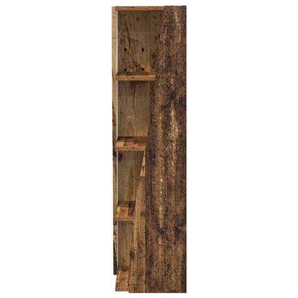 Hörnskåp Gammalt trä 27,5x27x102cm Konstruerat trä
