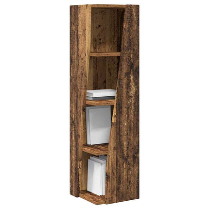 Hörnskåp Gammalt trä 27,5x27x102cm Konstruerat trä