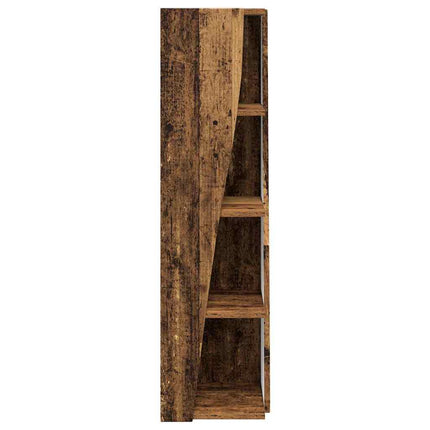 Hörnskåp Gammalt trä 27,5x27x102cm Konstruerat trä