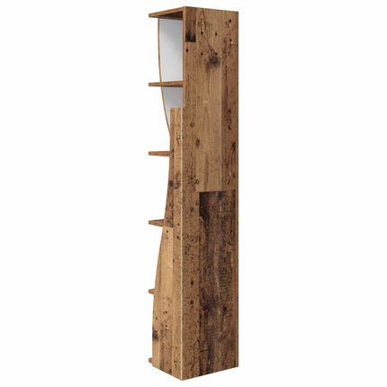Hörnskåp 27,5x27x140cm Konstruerat trä Gammalt trä