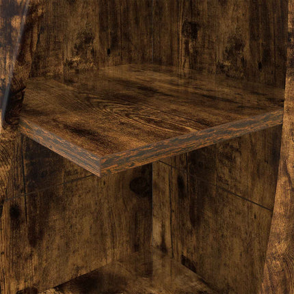 Hörnskåp 32x32x140cm Konstruerat trä Rökt ek