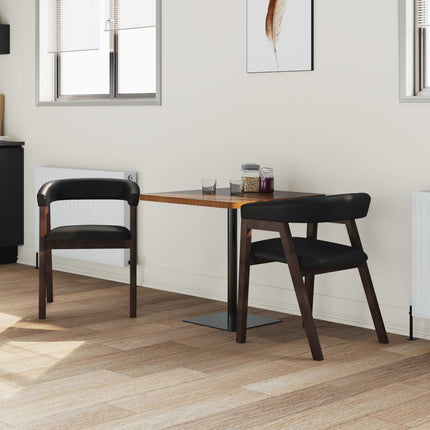 Matstolar 2 pcs Ljusbrun 54 x 57 x 73 cm Massiv Gummiträ