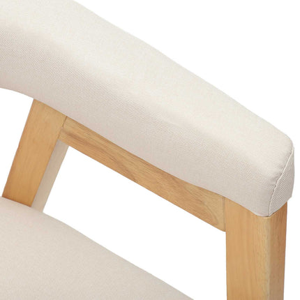 Matstolar 2 pcs Naturfärg 54 x 57 x 73 cm Massiv Gummiträ