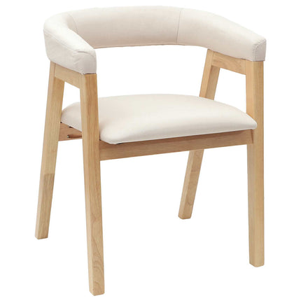 Matstolar 2 pcs Naturfärg 54 x 57 x 73 cm Massiv Gummiträ