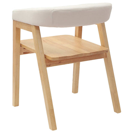 Matstolar 2 pcs Naturfärg 54 x 57 x 73 cm Massiv Gummiträ