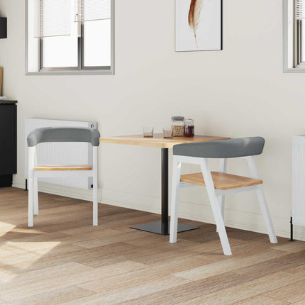 Matstolar 2 pcs Vit 54 x 57 x 73 cm Massiv Gummiträ