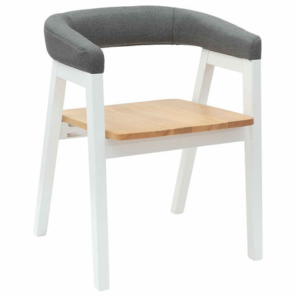 Matstolar 2 pcs Vit 54 x 57 x 73 cm Massiv Gummiträ