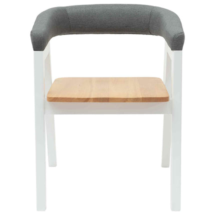 Matstolar 2 pcs Vit 54 x 57 x 73 cm Massiv Gummiträ