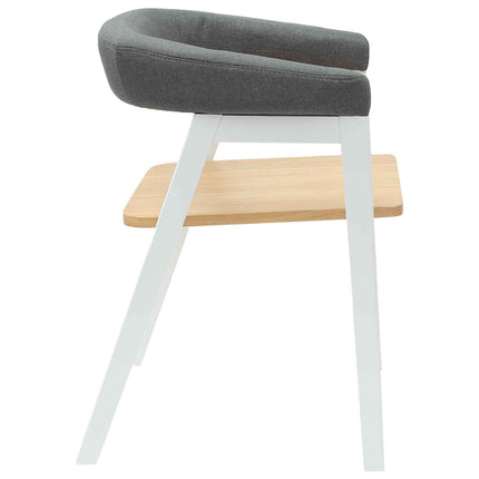 Matstolar 2 pcs Vit 54 x 57 x 73 cm Massiv Gummiträ