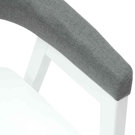 Matstolar 2 pcs Vit 54 x 57 x 73 cm Massiv Gummiträ