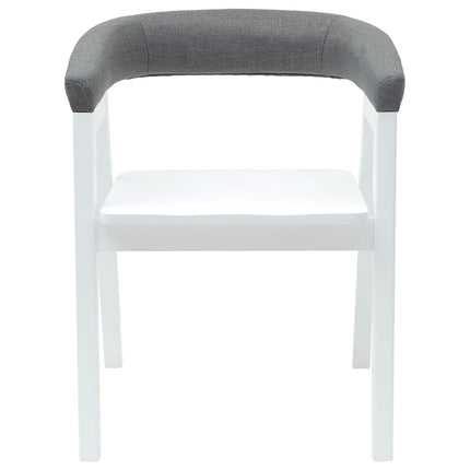 Matstolar 2 pcs Vit 54 x 57 x 73 cm Massiv Gummiträ