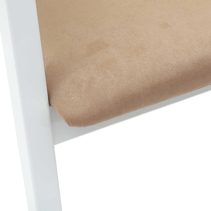 Matstolar 2 st Massiv Gummiträ Vit 54 x 57 x 73 cm