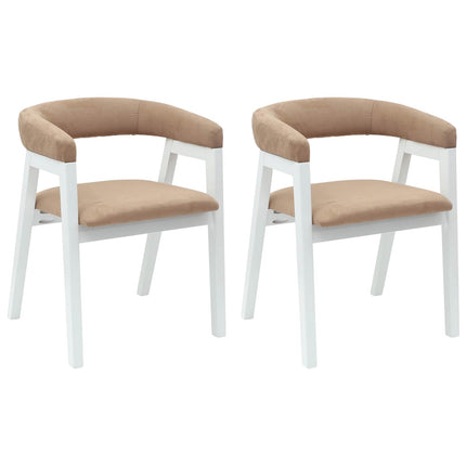 Matstolar 2 pcs Vit 54 x 57 x 73 cm Massiv Gummiträ