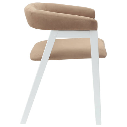 Matstolar 2 st Massiv Gummiträ Vit 54 x 57 x 73 cm