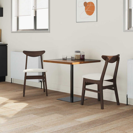 Matstolar 2 pcs Ljusbrun 42 x 47,5 x 81 cm Massiv Gummiträ