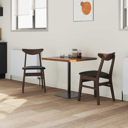 Matstolar 2 pcs Ljusbrun 42 x 47,5 x 81 cm Massiv Gummiträ