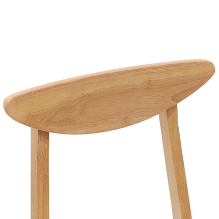 Matstolar 2 pcs Naturfärg 42 x 47,5 x 81 cm Massiv Gummiträ
