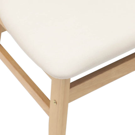 Matstolar 2 pcs Naturfärg 42 x 47,5 x 81 cm Massiv Gummiträ