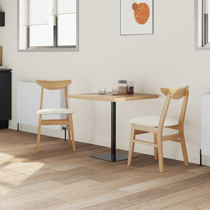 Matstolar 2 pcs Naturfärg 42 x 47,5 x 81 cm Massiv Gummiträ