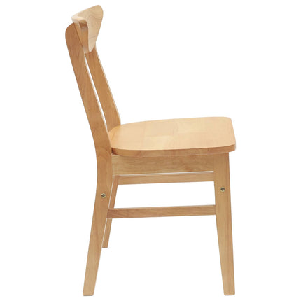 Matstolar 2 pcs Naturfärg 42 x 47,5 x 81 cm Massiv Gummiträ