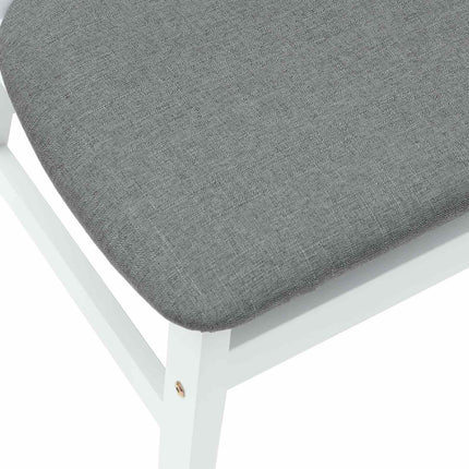 Matstolar 2 pcs Vit 42 x 47,5 x 81 cm Massiv Gummiträ