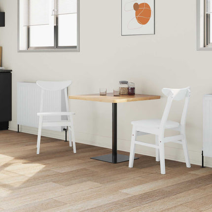 Matstolar 2 pcs Vit 42 x 47,5 x 81 cm Massiv Gummiträ