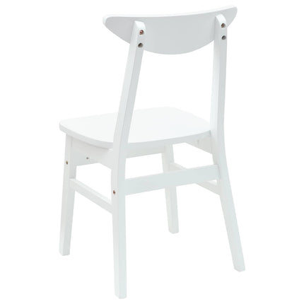 Matstolar 2 pcs Vit 42 x 47,5 x 81 cm Massiv Gummiträ