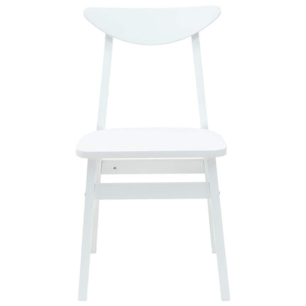 Matstolar 2 pcs Vit 42 x 47,5 x 81 cm Massiv Gummiträ