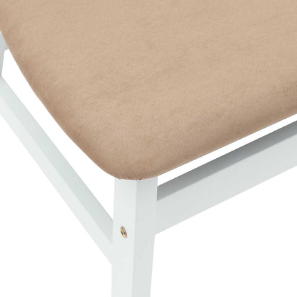 Matstolar 2 pcs Vit 42 x 47,5 x 81 cm Massiv Gummiträ