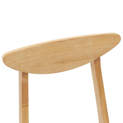 Matstolar 2 pcs Naturfärg 42 x 47,5 x 81 cm Massiv Gummiträ