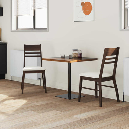 Matstolar 2 pcs Ljusbrun 43 x 54 x 89 cm Massiv Gummiträ