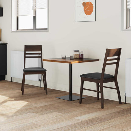 Matstolar 2 pcs Ljusbrun 43 x 54 x 89 cm Massiv Gummiträ