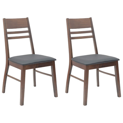 Matstolar 2 pcs Ljusbrun 43 x 54 x 89 cm Massiv Gummiträ