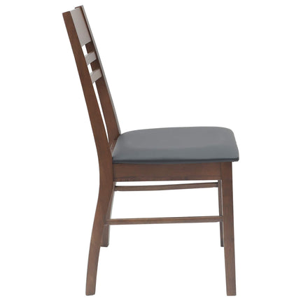 Matstolar 2 pcs Ljusbrun 43 x 54 x 89 cm Massiv Gummiträ