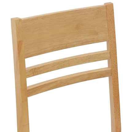 Matstolar 2 pcs Naturfärg 43 x 54 x 89 cm Massiv Gummiträ