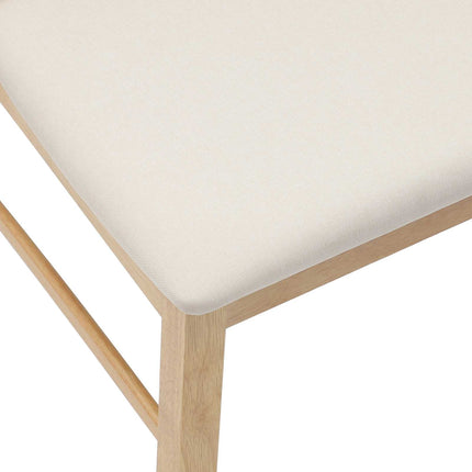 Matstolar 2 pcs Naturfärg 43 x 54 x 89 cm Massiv Gummiträ