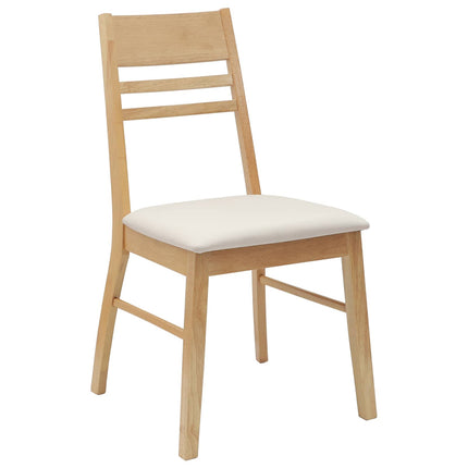 Matstolar 2 pcs Naturfärg 43 x 54 x 89 cm Massiv Gummiträ