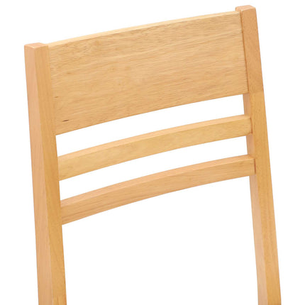 Matstolar 2 pcs Naturfärg 43 x 54 x 89 cm Massiv Gummiträ