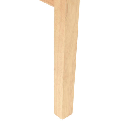 Matstolar 2 st Massiv Gummiträ Naturfärg 43 x 54 x 89 cm