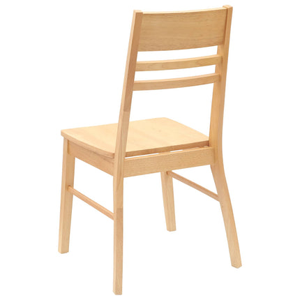 Matstolar 2 pcs Naturfärg 43 x 54 x 89 cm Massiv Gummiträ