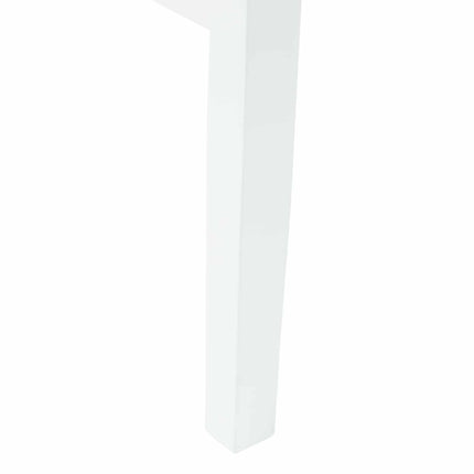 Matstolar 2 st Massiv Gummiträ Vit 43 x 54 x 89 cm