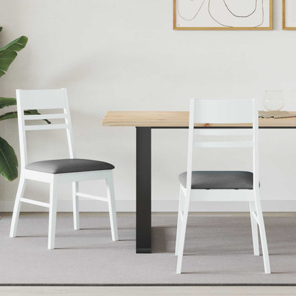 Matstolar 2 pcs Vit 43 x 54 x 89 cm Massiv Gummiträ