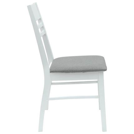 Matstolar 2 pcs Vit 43 x 54 x 89 cm Massiv Gummiträ