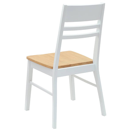 Matstolar 2 pcs Vit 43 x 54 x 89 cm Massiv Gummiträ