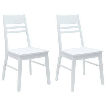Matstolar 2 pcs Vit 43 x 54 x 89 cm Massiv Gummiträ